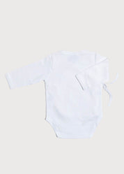 Newborn Side Tie Bodysuit With Rocking Horse Embroidery Blue (1-6mths) Tops & Bodysuits  from Pepa London