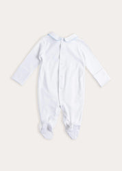 Blue Hand Smocked Cotton All-in-One (1-18mths)