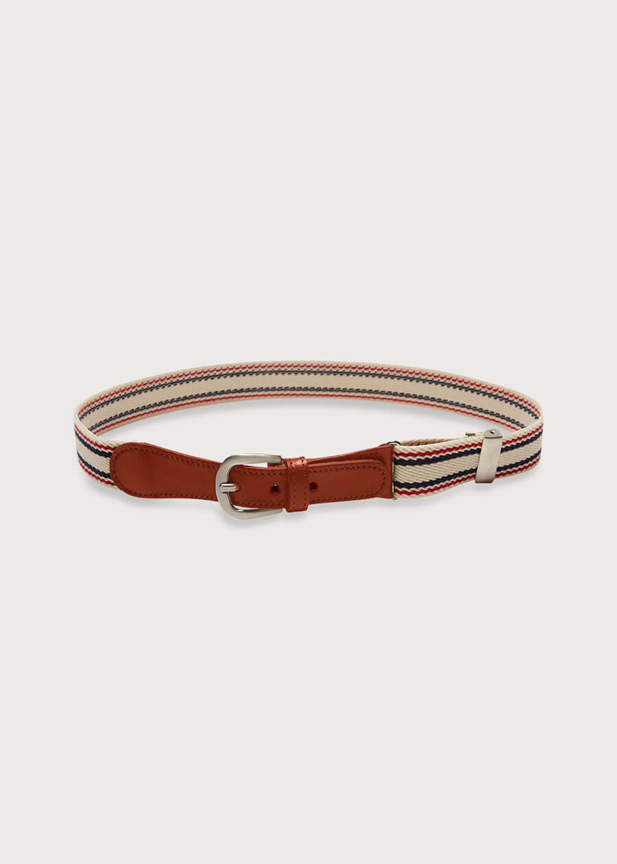 Beige Striped Belt Belts & Braces  from Pepa London