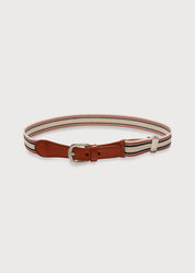 Beige Striped Belt Belts & Braces  from Pepa London