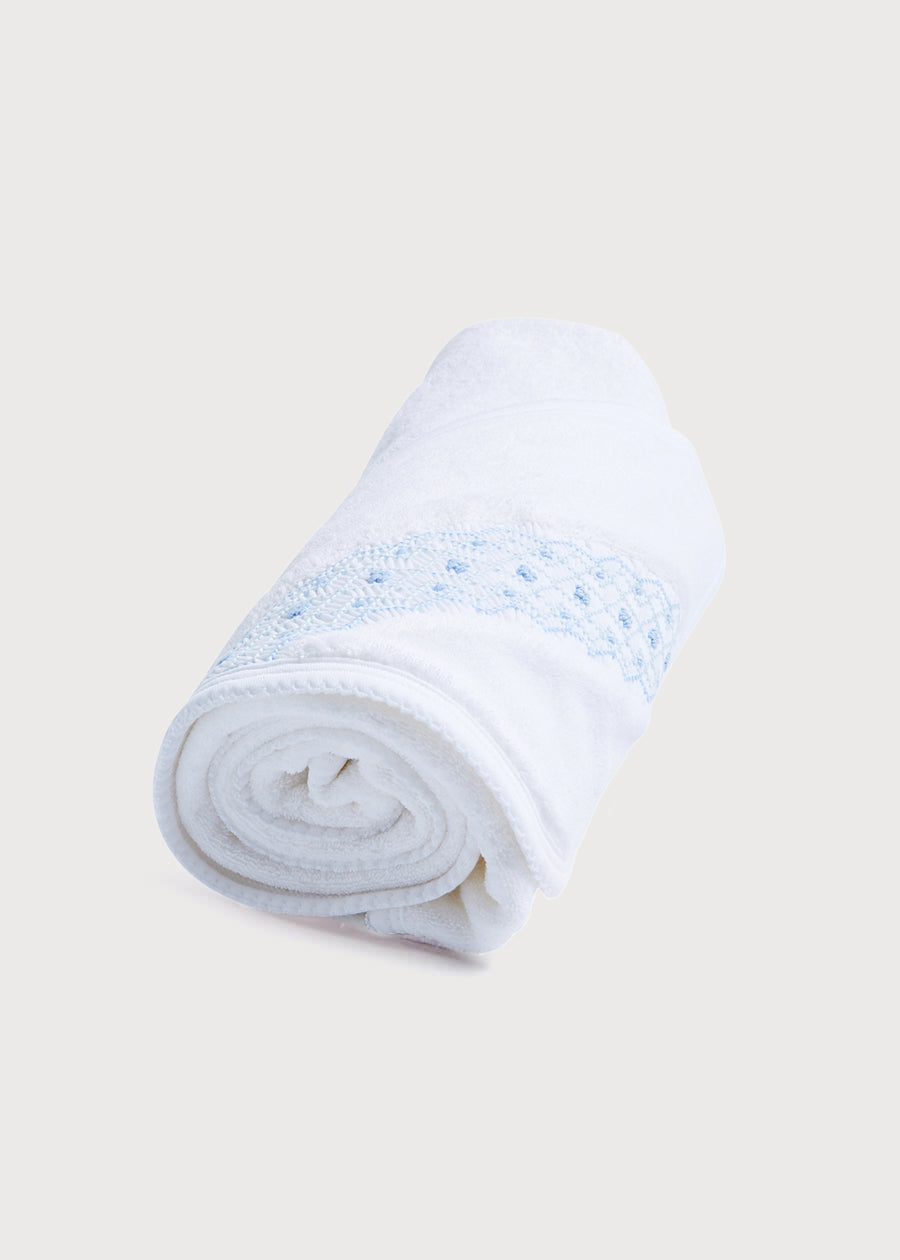 Blue Hand Smocked Towel Accessories  from Pepa London