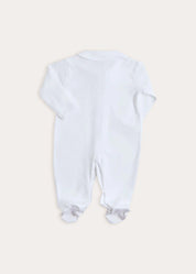 Newborn All-In-One With Rocking Horse Embroidery In Beige (1-6mths)