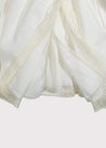 Bespoke Christening Gown with Side Satin Sash and Bonnet Made to order  from Pepa London