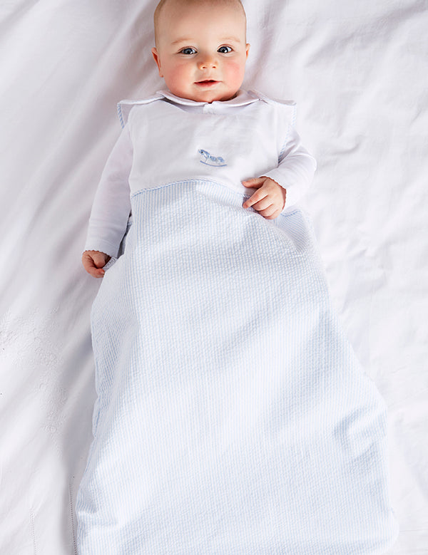 Blue Sleeping Bag with Rocking Horse Detail Accessories  from Pepa London