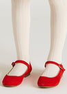 Suede Mary Jane Shoes in Red (24-34EU) Shoes  from Pepa London