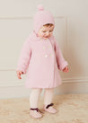 Knitted Double Breasted Coat In Pink (6mths-2yrs) COATS  from Pepa London