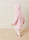 Knitted Double Breasted Coat In Pink (6mths-2yrs) COATS  from Pepa London
