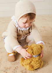 Limited-Edition Merrythought & Pepa Teddy Bear with Check Bow   from Pepa London