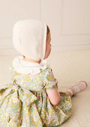 Openwork Knitted Bonnet in Beige(S-L)