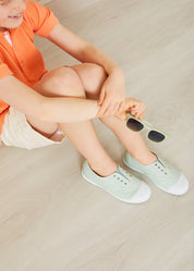 Canvas Plimsolls in Green (20-34EU) Shoes  from Pepa London