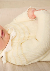 Knitted Celebration Set in Off-White (1-18mths) KNITTED SETS from Pepa London