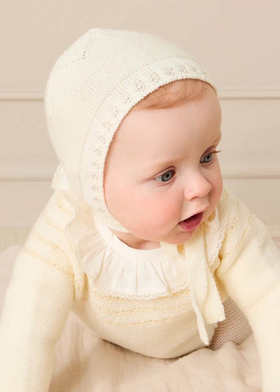 Knitted Celebration Set in Off-White (1-18mths) KNITTED SETS from Pepa London