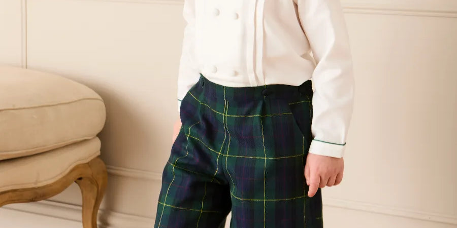 Radley Tartan Peter Pan Collar Two Piece Set in Green (18mths-6yrs) TWO PIECE SETS from Pepa London