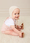 Openwork Knitted Bonnet in Cream (S-L) Knitted Accessories  from Pepa London