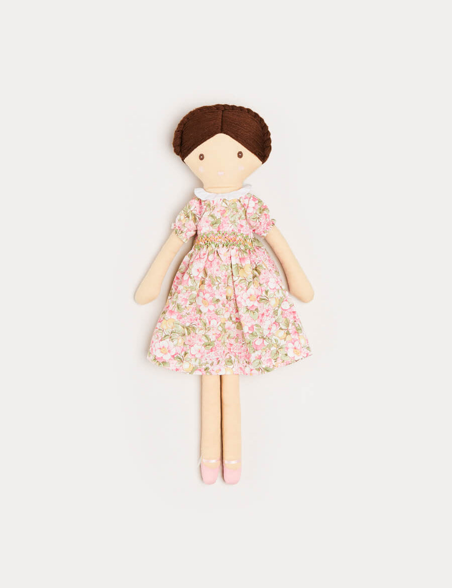 Eloise Floral Dress, Matching Albetta Dolly & Hair Bow Gift Sets from Pepa London
