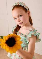 Mabel Floral Blouse in Green (2-12yrs) BLOUSES from Pepa London