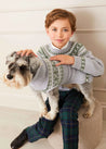 Fair Isle Merino Wool Jumper in Grey (4-10yrs) Knitwear  from Pepa London