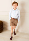 Chester Puppytooth Shorts in Caramel (4-10yrs) Shorts  from Pepa London