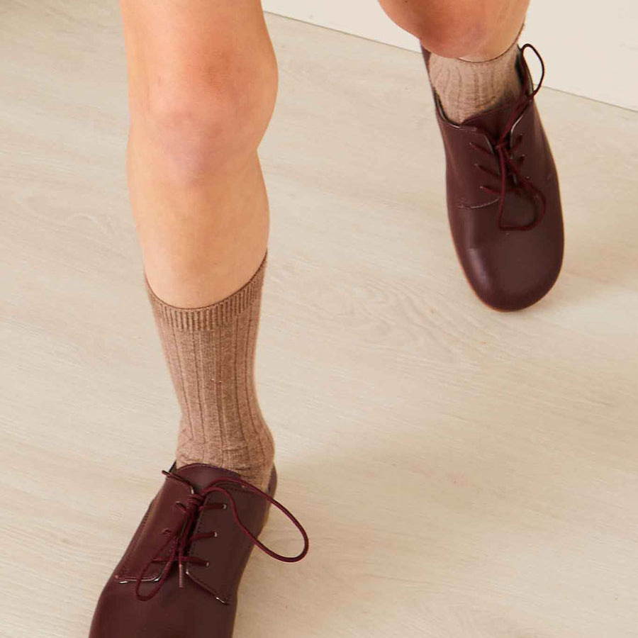 Leather Lace-Up Burgundy Shoes (20-34EU) Shoes  from Pepa London