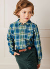 Corduroy Five Pocket Trousers In Green (4-10yrs) TROUSERS  from Pepa London