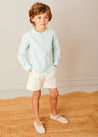 Maxwell Gingham Mao Collar Long Sleeve Shirt in Green (3-10yrs) SHIRTS from Pepa London