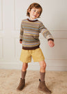 All Over Fair Isle Jumper In Oatmeal (4-10yrs) KNITWEAR  from Pepa London