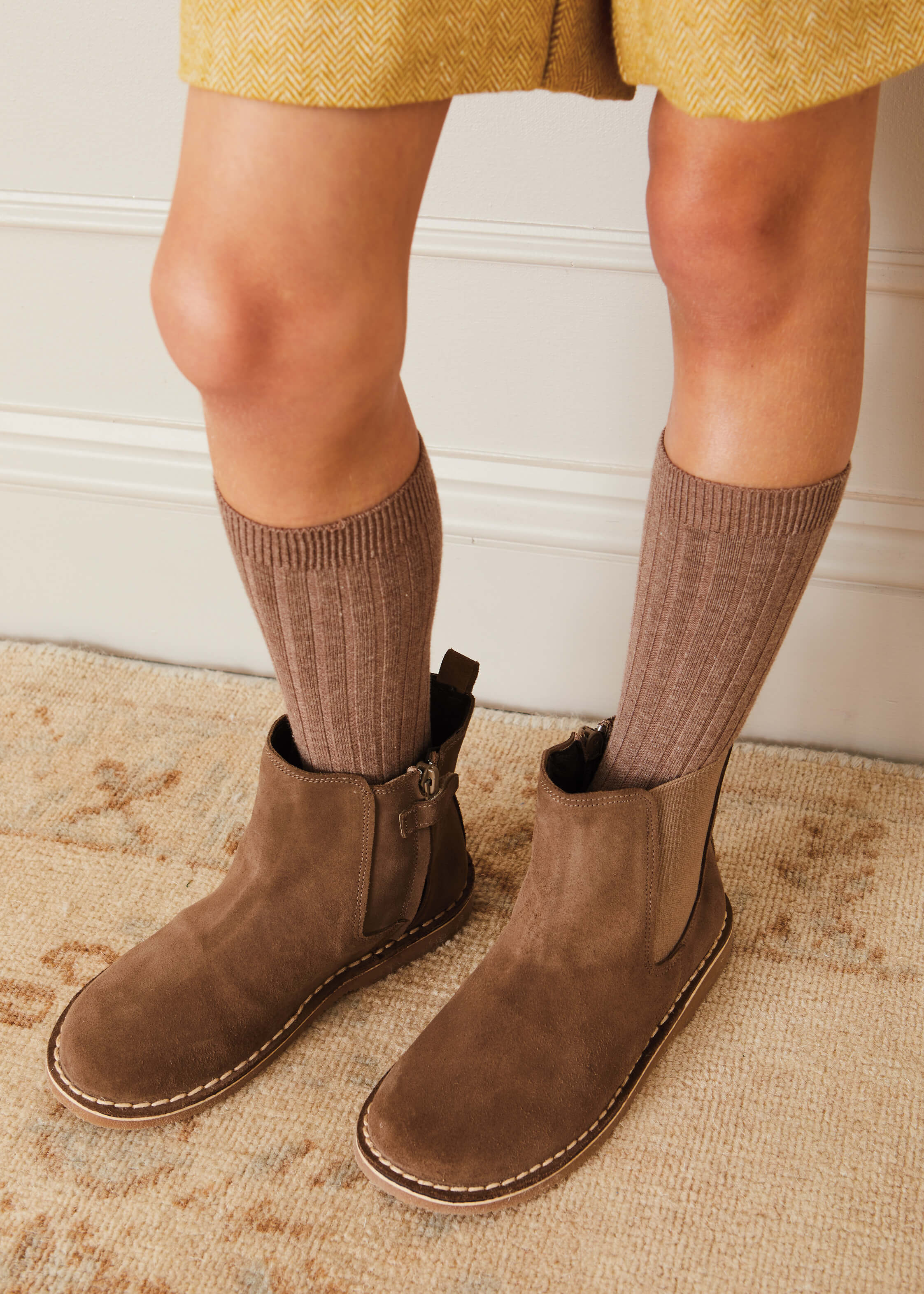 Suede Ankle Boots in Brown (24-34EU) Shoes  from Pepa London
