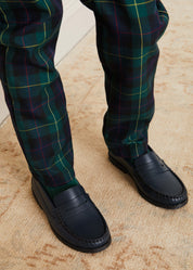 Leather Moccasins In Navy (25-34EU) SHOES  from Pepa London