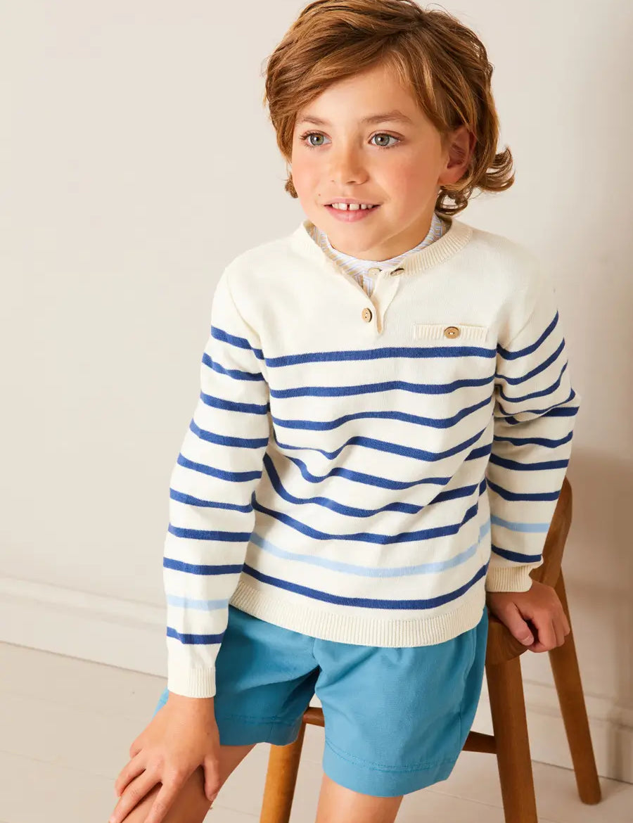 Plain Pocket Detail Shorts in Blue (4-10yrs) SHORTS from Pepa London