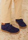 Suede Sneakers in Navy (24-30EU) SHOES  from Pepa London