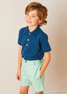 Cheyne Striped Pocket Detail Shorts in Green (4-10yrs) Shorts from Pepa London