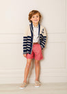 Plain Linen Shorts in Red (4-10yrs) Shorts  from Pepa London