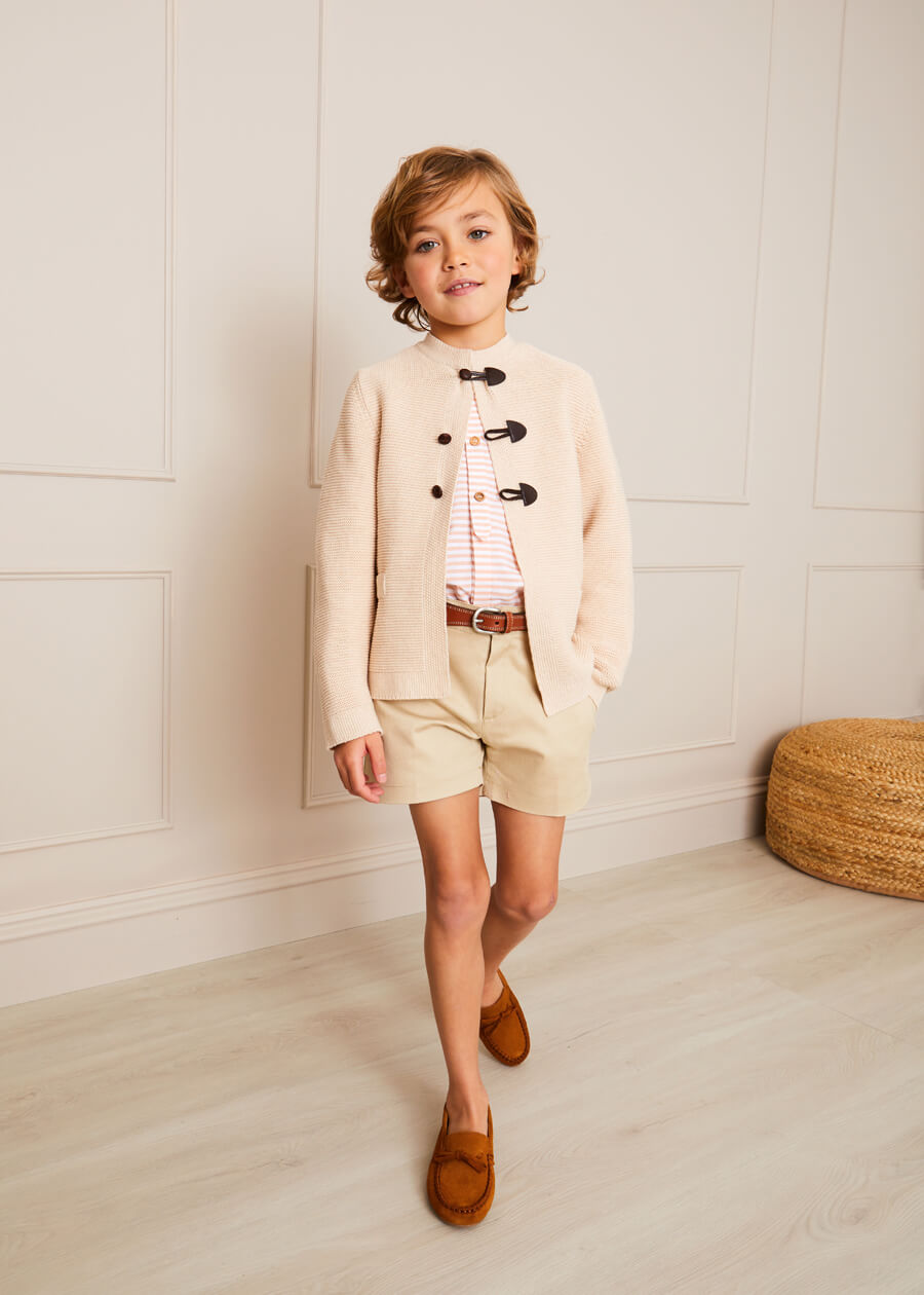 Plain Chino Shorts in Camel (4-10yrs) Shorts  from Pepa London