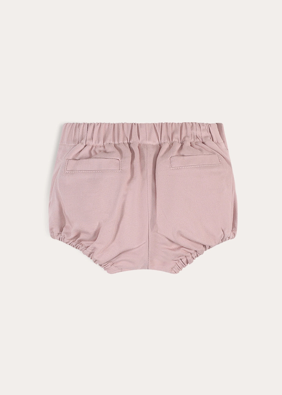 Plain Button Detail Bloomers in Pink (6mths-4yrs) Bloomers from Pepa London