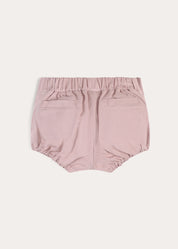 Plain Button Detail Bloomers in Pink (6mths-4yrs) Bloomers from Pepa London