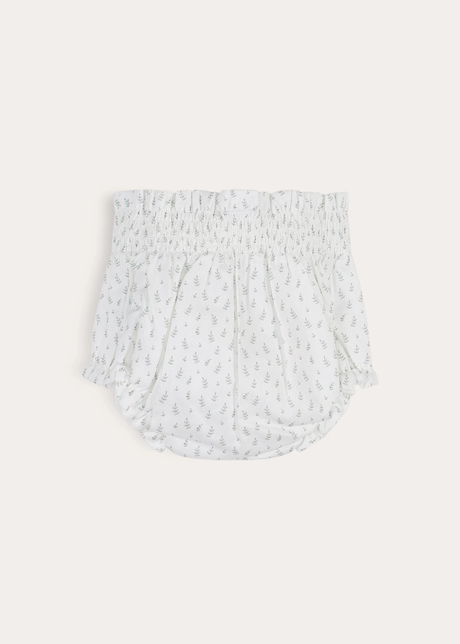 Janine Floral Smocked Bloomers in Cream (3-12mths) Bloomers from Pepa London