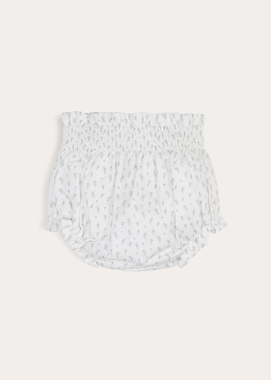 Janine Floral Smocked Bloomers in Cream (3-12mths) Bloomers from Pepa London