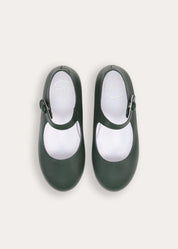 Leather Mary Jane Shoes in British Racing Green (24-36EU) Shoes from Pepa London