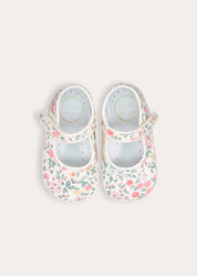 Violet Floral Mary Jane Shoes in Pink (17-20EU) Shoes from Pepa London