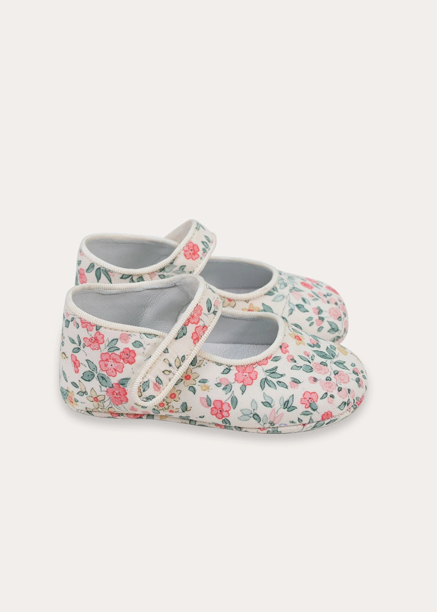 Violet Floral Mary Jane Shoes in Pink (17-20EU) Shoes from Pepa London