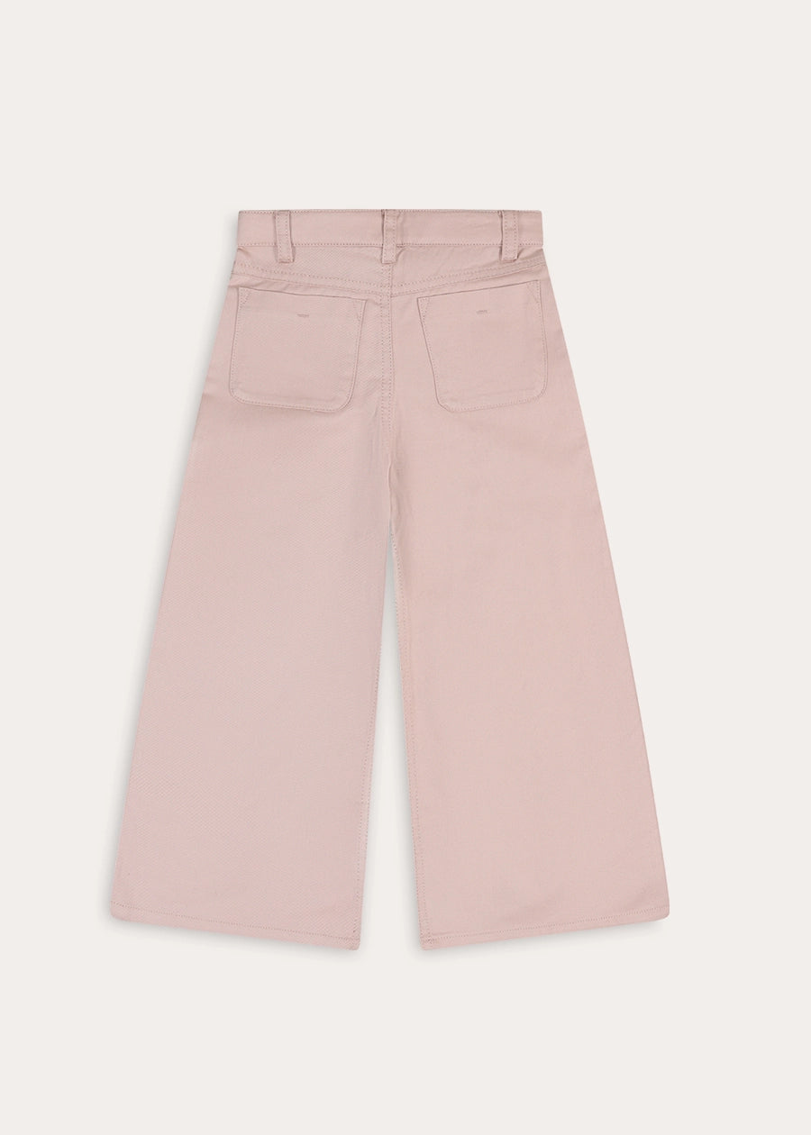 Plain Wide Leg Trousers in Pink (4-10yrs) Trousers from Pepa London