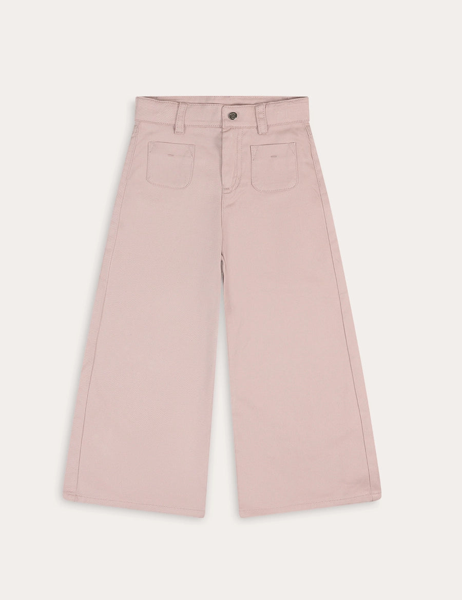 Plain Wide Leg Trousers in Pink (4-10yrs) Trousers from Pepa London