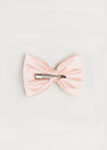 Silk Small Bow Clip in Pink Hair Accessories  from Pepa London