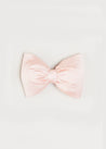 Silk Small Bow Clip in Pink Hair Accessories  from Pepa London