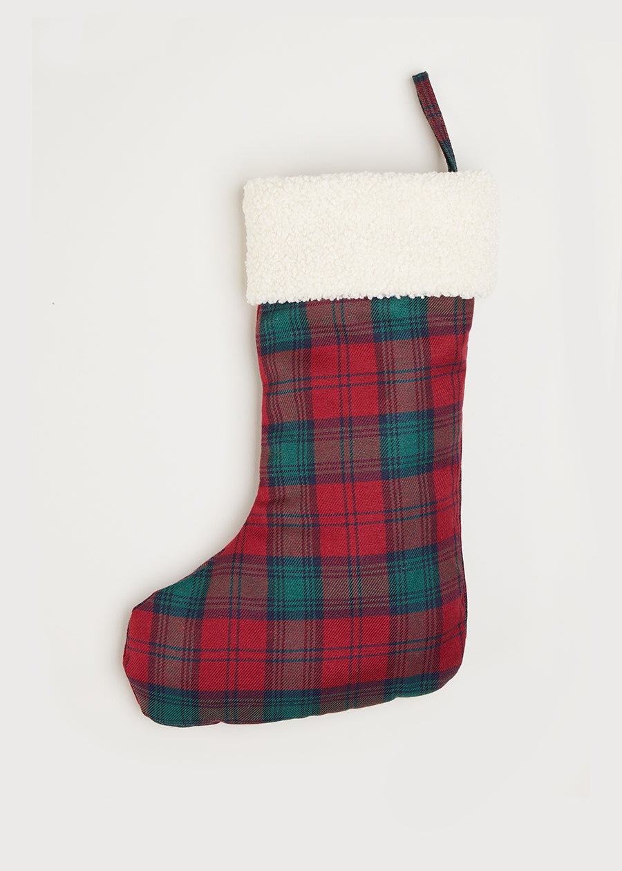 Tartan Christmas Stocking in Red Accessories  from Pepa London