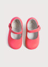 Leather Mary Jane Baby Shoes in Fuchsia (20-24EU) Shoes  from Pepa London