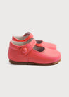Leather Mary Jane Baby Shoes in Fuchsia (20-24EU) Shoes  from Pepa London