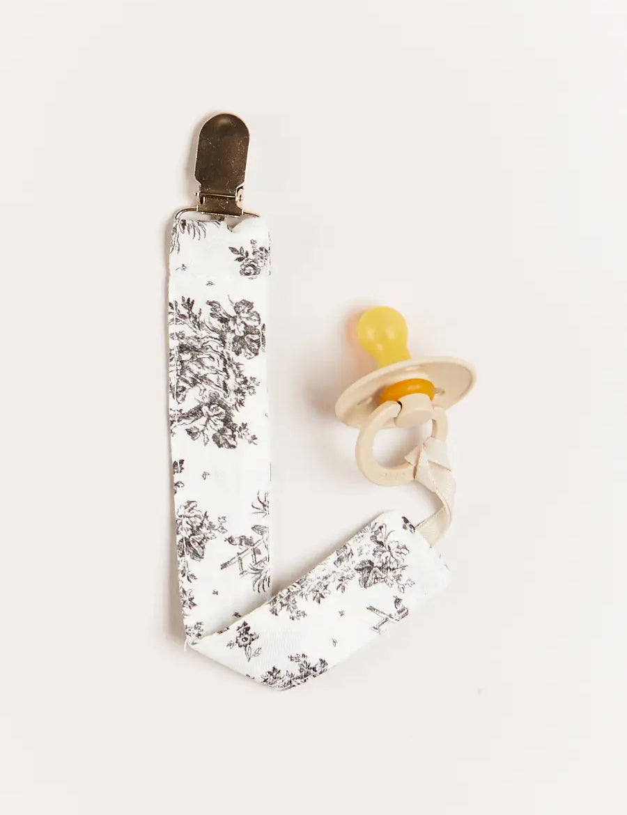 Audrey Toile Dummy Clip in Black Accessories  from Pepa London