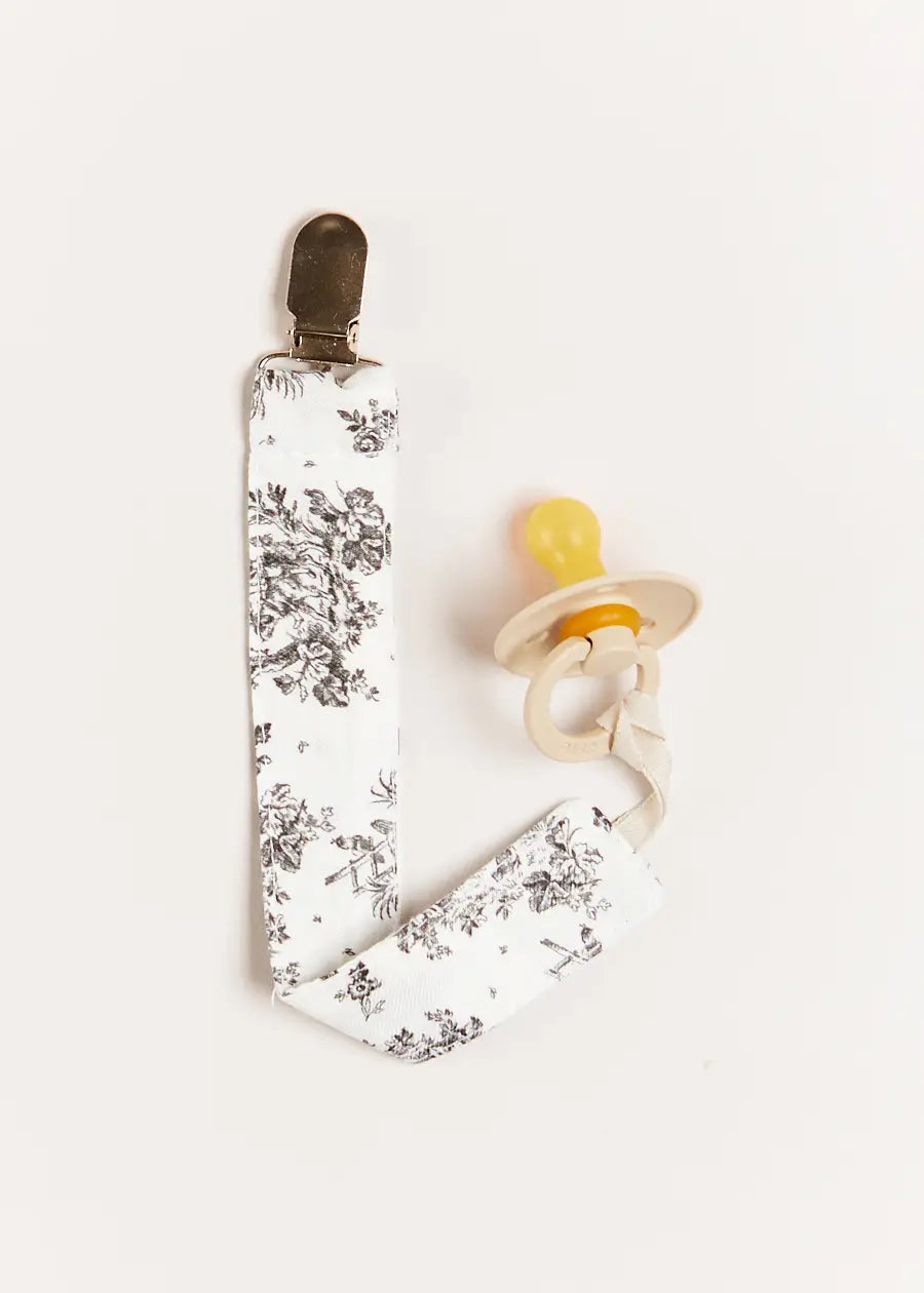 Audrey Toile Dummy Clip in Black Accessories  from Pepa London