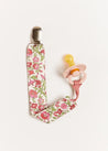 Daphne Floral Dummy Clip in Raspberry Accessories  from Pepa London